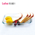 LeHe housewares high borosilicate heat resistant glass bakeware set clear baking dish